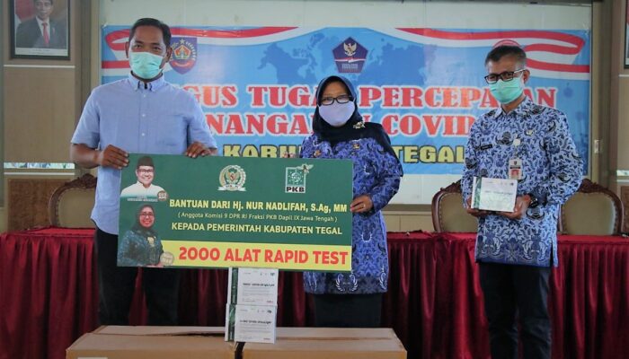 Anggota Komisi IX DPR RI Nur Nadlifah Sumbang 2.000 Alat Rapid Test