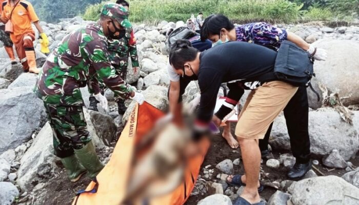 Mayat Perempuan Ditemukan Membusuk di Aliran Sungai Pedes Tonjong Brebes