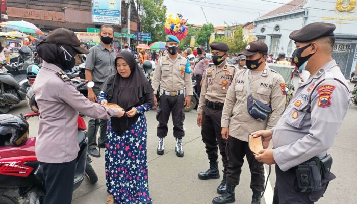 Cegah Penyabaran Covid -19, Operasi Yustisi Sasar Pengunjung Pasar Tiban