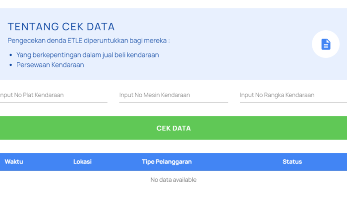 Tenang, Ini Cara Cek Kendaraan yang Terkena Tilang Elektronik