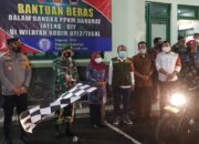 Kodim Tegal Bagikan 35 Ton Beras untuk Warga Terdampak PPKM Darurat