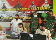 Pertama Kali di Kabupaten Tegal, Kodim 0712 Berikan Vaksin kepada Siswa SMP Pangkah