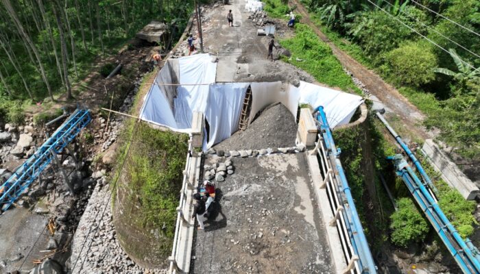 Perbaikan Jembatan Kali Gintung Balapulang Ditargetkan Rampung Pertengahan Maret 2022