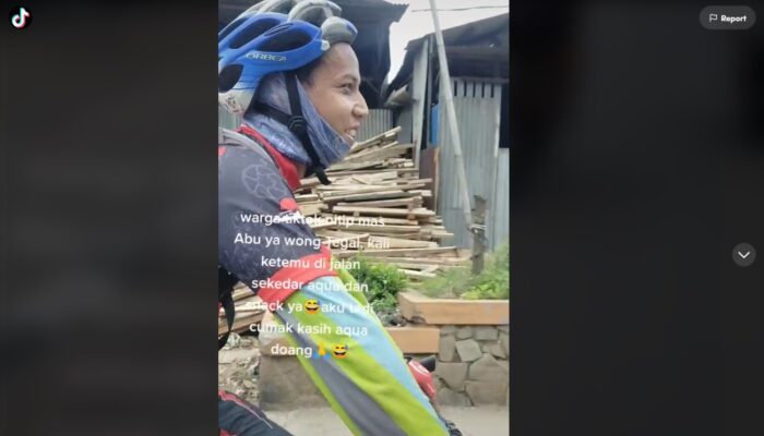 Viral! Pria Ini Mudik ke Tegal dari Tangerang Menggunakan Sepeda