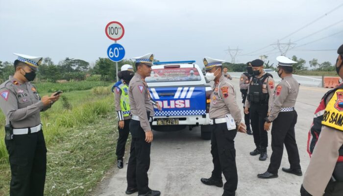 Antisipasi Pembakaran Lahan di Area Tol, Polres Tegal Gelar Patroli Secara Masif