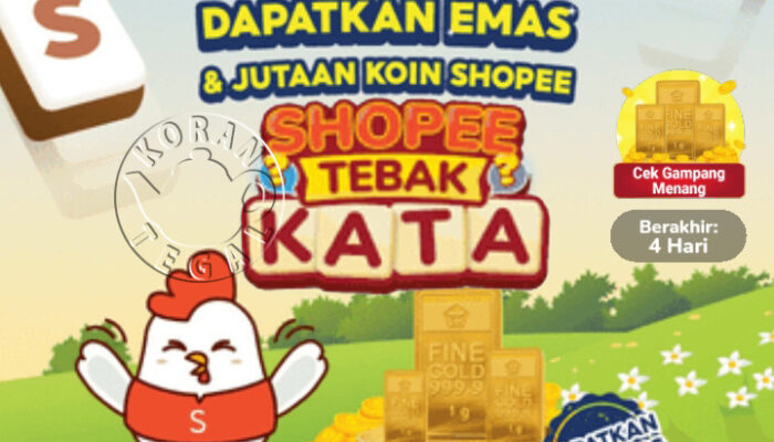 Hari Terakhir Raih Emas 1 Gram, Isi Kunci Jawaban Shopee Tebak Kata Senin 10 Oktober 2022