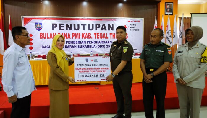 Tertinggi Ketiga di Jawa Tengah, Perolehan Bulan Dana PMI Kabupaten Tegal 2023 Rp2,2 Miliar