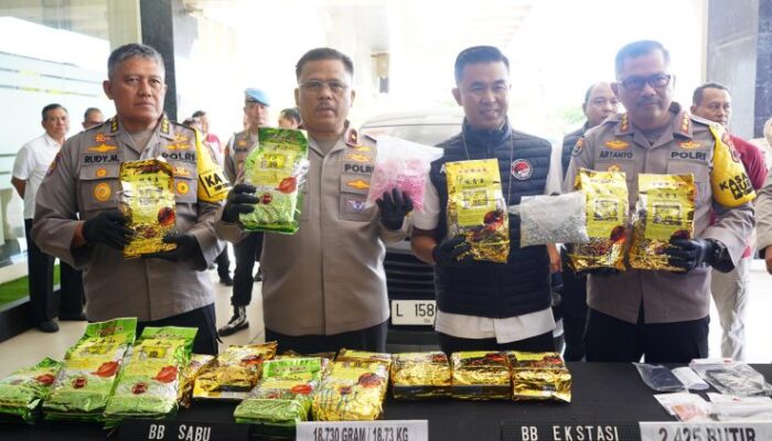 Sebanyak 18 Kg Sabu dan Ribuan Ekstasi Berhasil Diamankan Polda Jateng