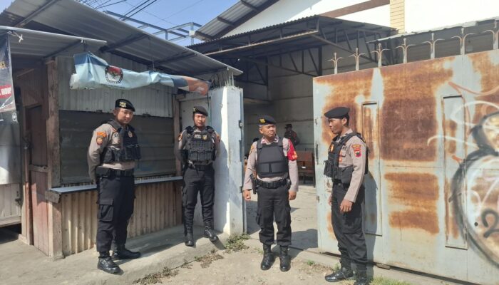 Antisipasi Gangguan Kamtibmas, Polres Tegal Kota Terjunkan Personal Jaga Gudang Logistik Pemilu