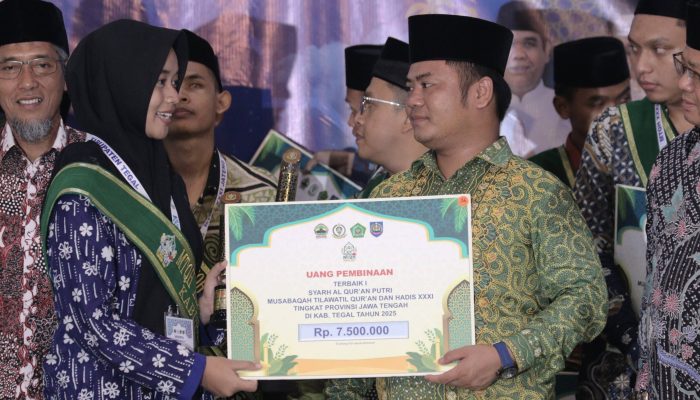 Kafilah Kabupaten Tegal Raih 8 Penghargaan MTQH Jawa Tengah 2025