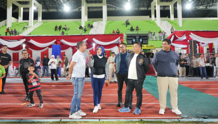 Bupati Ischak Resmikan Jogging dan Running Track Gor Trisanja Slawi