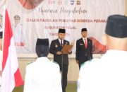 Cedera Tak Halangi Semangat, 37 Paskibraka Kabupaten Tegal Dikukuhkan Bupati